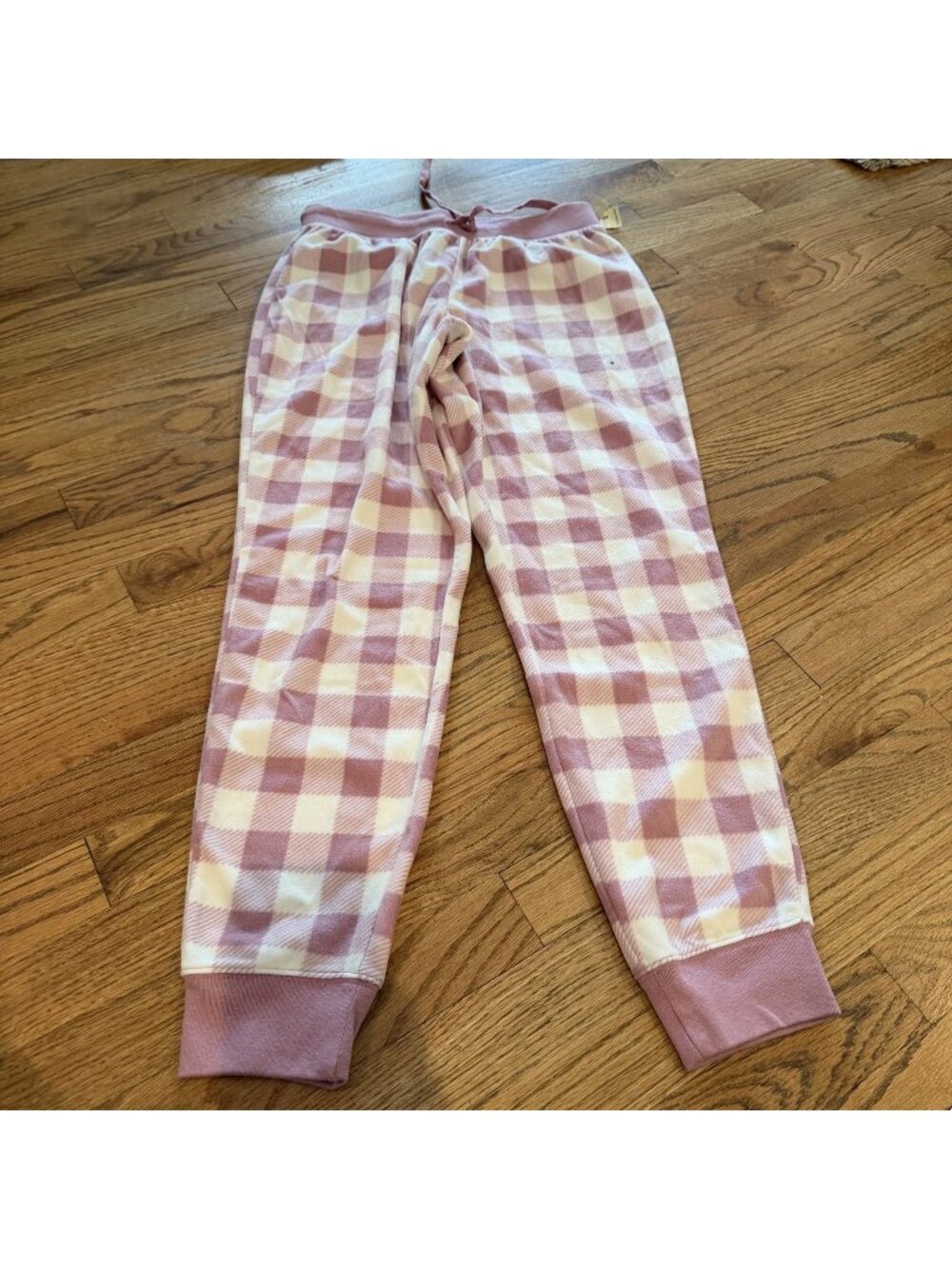 AEROPOSTALE WOMENS MEDIUM FLEECE PLAID JOGGER LOUNGE SLEEP PANTS NEW
